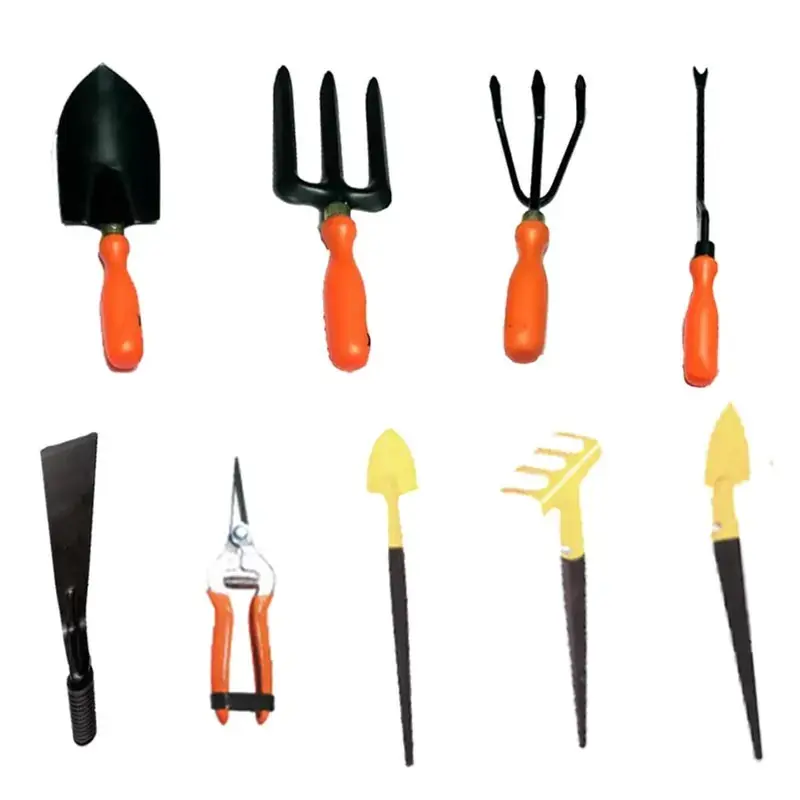 Bonsai Set With Pruner and Garden Tool Kit (Set of 9 Pcs) With Cultivator, Khurpa, Hand Weeder, Pruner, Rake & Trowel Genuine